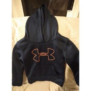 Boys Under Armor Pull Over Hoodie Size 4 Navy Blue